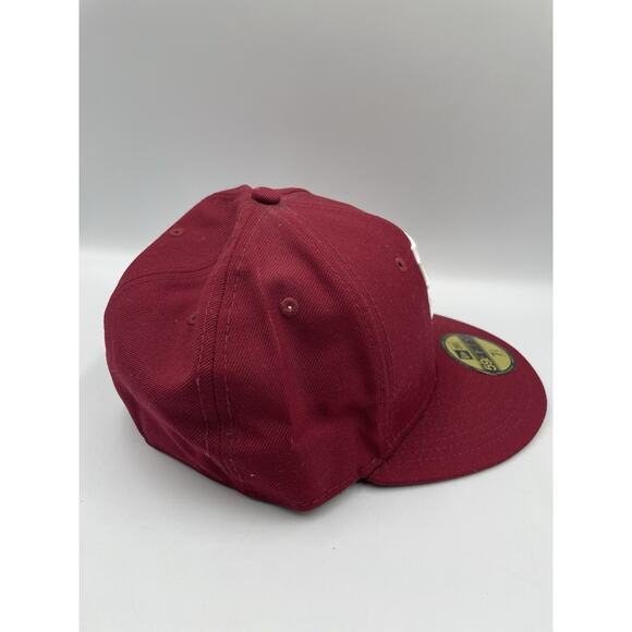 San Francisco Giants New Era 59Fifty Fitted 7 1/4 Hat Cap Men MLB Maroon White - Picture 5 of 9